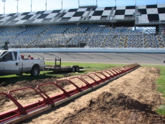 Installing gates at Daytona